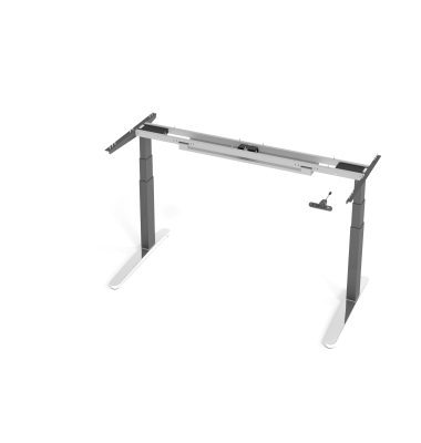 Sitz-Steh-Schreibtischgestell VXBHM VXBHM16G/GC, elektrisch h&ouml;henverstellbar, 65-129cm (H), C-Fu&szlig;-Gestell, graphit
