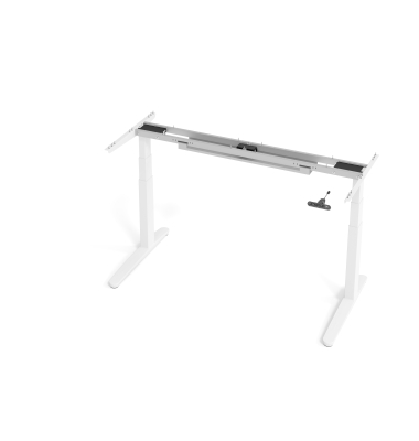 Sitz-Steh-Schreibtischgestell VXBHM VXBHM16G/WW, elektrisch h&ouml;henverstellbar, 65-129cm (H), C-Fu&szlig;-Gestell, wei&szlig;
