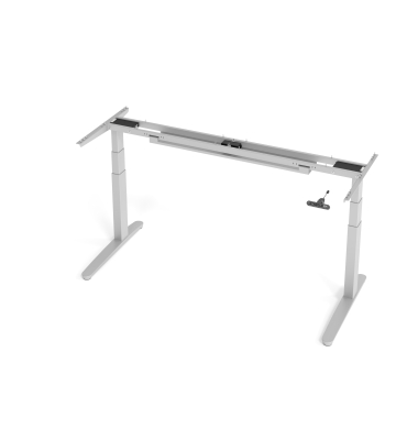Schreibtischgestell VXBHM, elektrisch h&ouml;henverstellbar, 129cm (H), C-Fu&szlig;-Gestell, silber