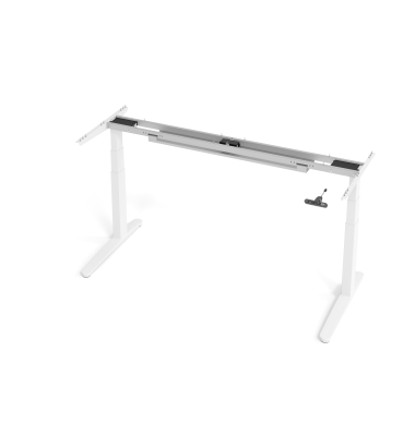 Sitz-Steh-Schreibtischgestell VXBHM VXBHM19G/WW, elektrisch h&ouml;henverstellbar, 65-129cm (H), C-Fu&szlig;-Gestell, wei&szlig;
