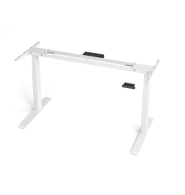Sitz-Steh-Schreibtischgestell VXDKB VXDKB16G/W, elektrisch h&ouml;henverstellbar, 64-129cm (H), C-Fu&szlig;-Gestell, wei&szlig;
