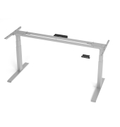 Sitz-Steh-Schreibtischgestell VXDKB VXDKB19G/S, elektrisch h&ouml;henverstellbar, 64-129cm (H), C-Fu&szlig;-Gestell, silber
