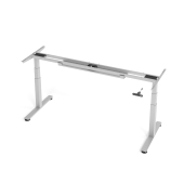 Sitz-Steh-Schreibtischgestell VXDSM VXDSM20G/S, elektrisch h&ouml;henverstellbar, 63-127cm (H), T-Fu&szlig;-Gestell, silber
