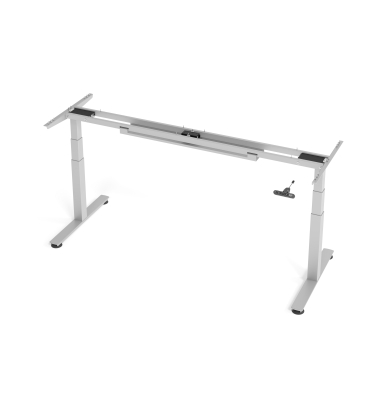Schreibtischgestell VXDSM, elektrisch h&ouml;henverstellbar, 127cm (H), T-Fu&szlig;-Gestell, silber