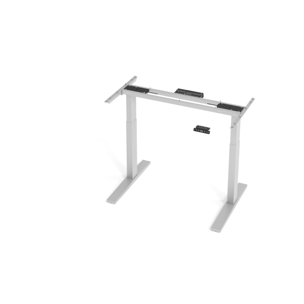 Hammerbacher Sitz-Steh-Schreibtischgestell VXMKA VXMKA12G/S, elektrisch höhenverstellbar, 70-120cm (H), C-Fuß-Gestell, silber 0000003210025