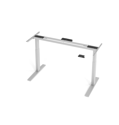 Sitz-Steh-Schreibtischgestell VXMKA VXMKA16G/S, elektrisch h&ouml;henverstellbar, 70-120cm (H), C-Fu&szlig;-Gestell, silber

