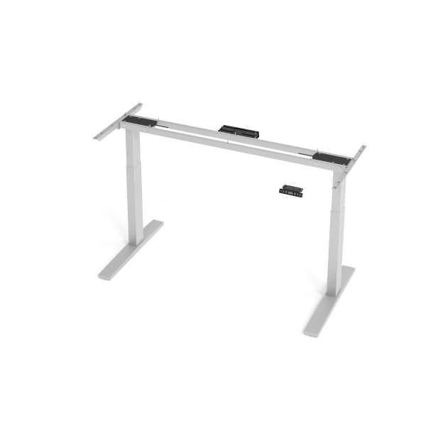 Hammerbacher Sitz-Steh-Schreibtischgestell VXMKA VXMKA16G/S, elektrisch höhenverstellbar, 70-120cm (H), C-Fuß-Gestell, silber 0000003210025