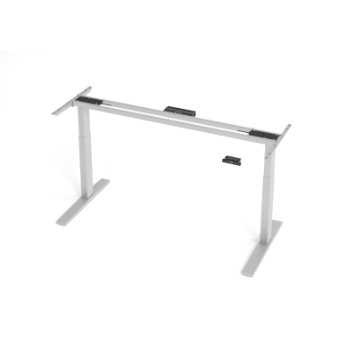 Sitz-Steh-Schreibtischgestell VXMKA VXMKA19G/S, elektrisch h&ouml;henverstellbar, 70-120cm (H), C-Fu&szlig;-Gestell, silber
