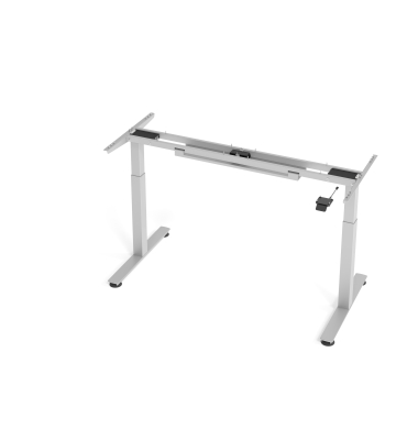 Schreibtischgestell VXMST, elektrisch h&ouml;henverstellbar, 120cm (H), T-Fu&szlig;-Gestell, silber