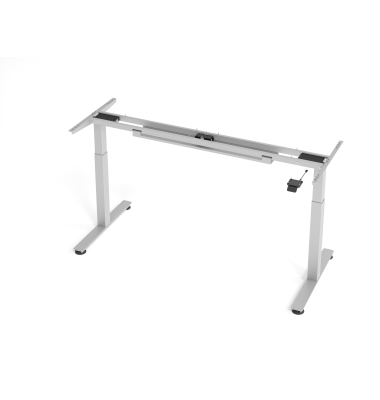 Sitz-Steh-Schreibtischgestell VXMST VXMST19G/S, elektrisch h&ouml;henverstellbar, 71-120cm (H), T-Fu&szlig;-Gestell, silber
