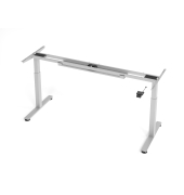 Schreibtischgestell VXMST, elektrisch h&ouml;henverstellbar, 120cm (H), T-Fu&szlig;-Gestell, silber