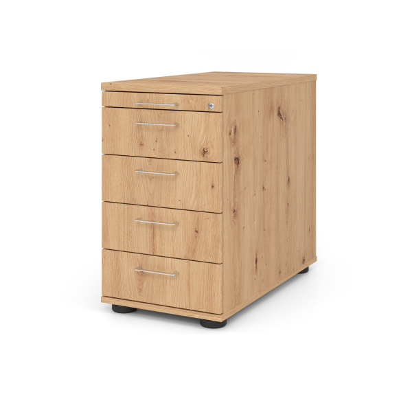 4032062303344 - Standcontainer Breno 13333 Utensilienschub B 428 x T 800 x H 720-760 mm Spanplatte Asteiche