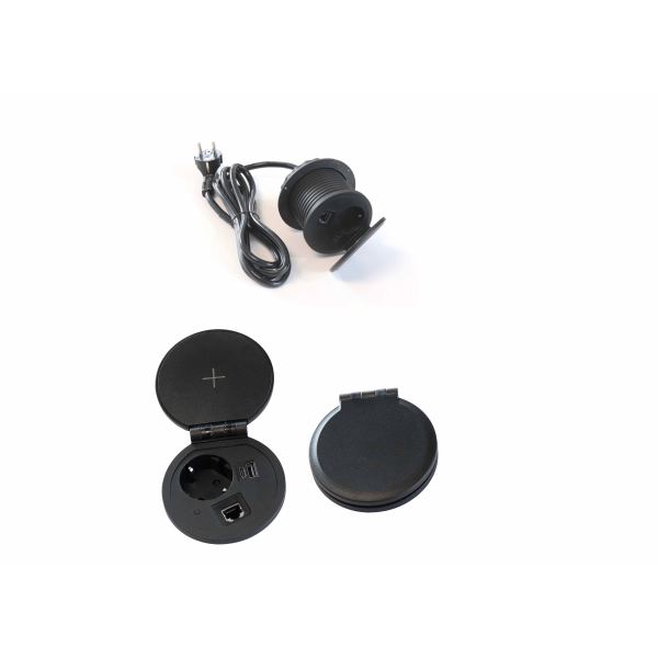 4032062303924 - QI  Multi für -steckdose ELQI21 mit Bohrung 4032062303924 Hammerbacher