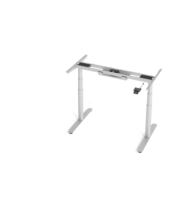 Schreibtischgestell VXDLR, elektrisch h&ouml;henverstellbar, 127cm (H), T-Fu&szlig;-Gestell, silber