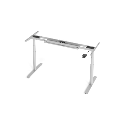 Sitz-Steh-Schreibtischgestell VXDLR VXDLR16G/S, elektrisch h&ouml;henverstellbar, 63-127cm (H), T-Fu&szlig;-Gestell, silber
