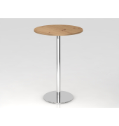Stehtisch VSTH 111,6cm (H), 80x80cm (BxT), rund, asteiche / chrom