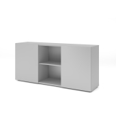 Sideboard 2OH mit Schiebet&uuml;ren GrauGrau