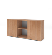 Sideboard 2OH mit Schiebet&uuml;ren Nussb.Nussbaum