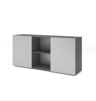 Sideboard 2OH mit Schiebet&uuml;ren GraphitGrau
