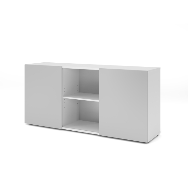 4032062309681 - Sideboard 2OH mit Schiebetüren WeißGrau 4032062309681 Hammerbacher