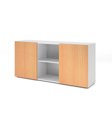 Sideboard 2OH mit Schiebet&uuml;ren Wei&szlig;Buche