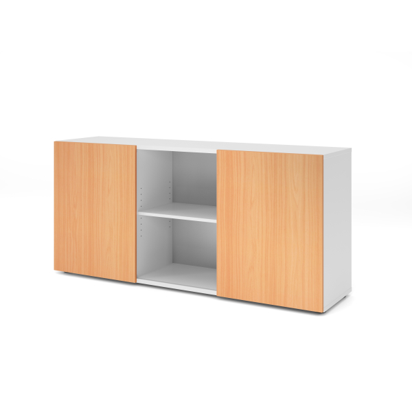 4032062309698 - Sideboard 2OH mit Schiebetüren WeißBuche 4032062309698 Hammerbacher