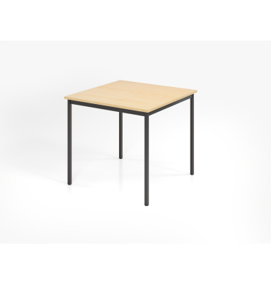 Besprechungstisch VVS, 72cm (H), 80x80cm (BxT), ahorn / schwarz