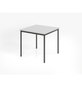 Besprechungstisch V-Serie, 72cm (H), 80x80cm (BxT), 2 Personen, quadratisch, grau / schwarz