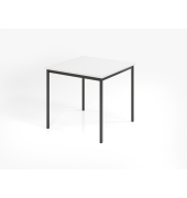 Besprechungstisch V-Serie, 72cm (H), 80x80cm (BxT), 2 Personen, quadratisch, wei&szlig; / schwarz