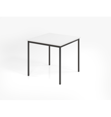 Besprechungstisch VVS, 72cm (H), 80x80cm (BxT), wei&szlig; / schwarz