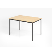Besprechungstisch V-Serie, 72cm (H), 120x80cm (BxT), 4 Personen, rechteckig, ahorn / schwarz