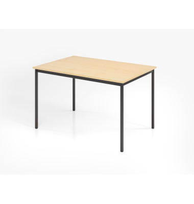 Besprechungstisch VVS, 72cm (H), 120x80cm (BxT), ahorn / schwarz