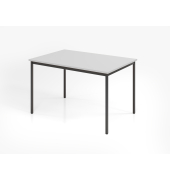 Besprechungstisch V-Serie, 72cm (H), 120x80cm (BxT), 4 Personen, rechteckig, grau / schwarz