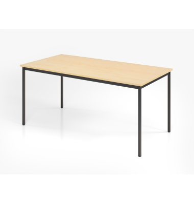 Besprechungstisch VVS, 72cm (H), 160x80cm (BxT), ahorn / schwarz