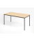 Besprechungstisch V-Serie, 72cm (H), 160x80cm (BxT), 6 Personen, rechteckig, ahorn / schwarz
