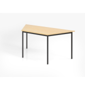 Besprechungstisch V-Serie, 72cm (H), 160x69cm (BxT), 6 Personen, Trapezform, ahorn / schwarz