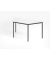 Besprechungstisch V-Serie, 72cm (H), 160x69cm (BxT), 6 Personen, Trapezform, wei&szlig; / schwarz