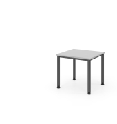 Schreibtisch VHS, manuell h&ouml;henverstellbar, 81cm (H), 80x80cm (BxT), grau / graphit