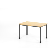Schreibtisch VHS, manuell h&ouml;henverstellbar, 81cm (H), 120x80cm (BxT), ahorn / graphit