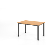 Schreibtisch VHS, manuell h&ouml;henverstellbar, 81cm (H), 120x80cm (BxT), buche / graphit