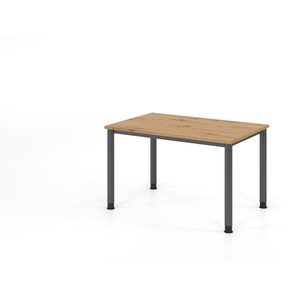 4032062310526 - Schreibtisch VHS manuell höhenverstellbar 81cm (H) 120x80cm (BxT) Asteiche   graphit 4032062310526 Hammerbacher