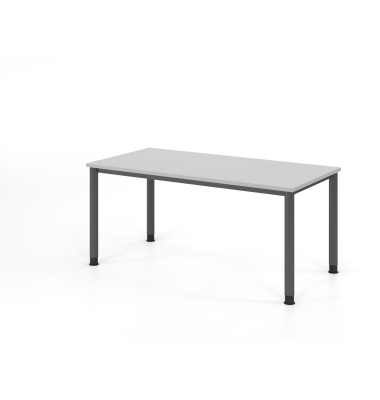 Schreibtisch VHS, manuell h&ouml;henverstellbar, 81cm (H), 160x80cm (BxT), grau / graphit