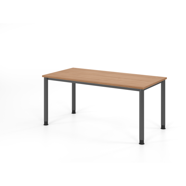 4032062310601 - Schreibtisch VHS manuell höhenverstellbar 81cm (H) 160x80cm (BxT) Nussbaum   graphit 4032062310601 Hammerbacher