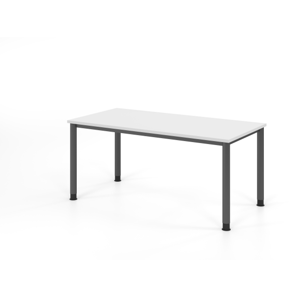 4032062310625 - HAMMERBACHER HS16 höhenverstellbarer Schreibtisch weiß rechteckig 4-Fuß-Gestell grau 1600 x 800 cm