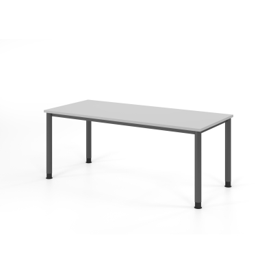 Schreibtisch VHS, manuell h&ouml;henverstellbar, 81cm (H), 180x80cm (BxT), grau / graphit