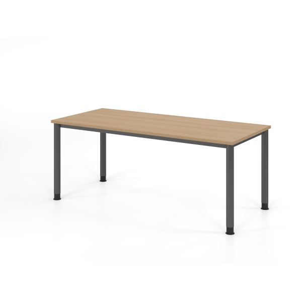 4032062310748 - Schreibtisch VHS manuell höhenverstellbar 81cm (H) 180x80cm (BxT) Eiche   graphit 4032062310748 Hammerbacher