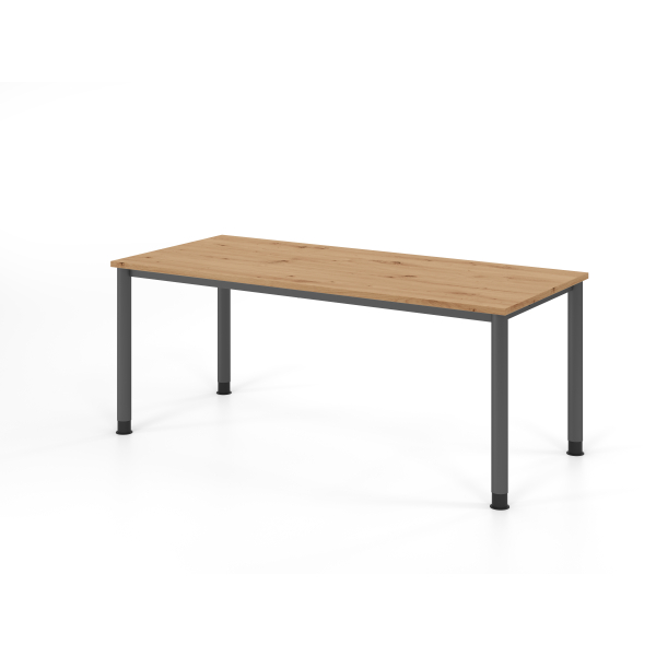 4032062310779 - Schreibtisch VHS manuell höhenverstellbar 81cm (H) 180x80cm (BxT) Asteiche   graphit 4032062310779 Hammerbacher