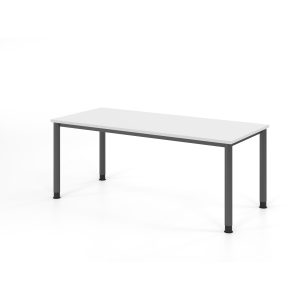 4032062310786 - Schreibtisch VHS manuell höhenverstellbar 81cm (H) 180x80cm (BxT) Weiß   graphit 4032062310786 Hammerbacher