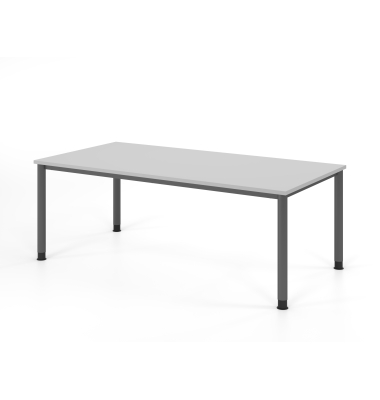 Schreibtisch VHS, manuell h&ouml;henverstellbar, 81cm (H), 200x100cm (BxT), grau / graphit
