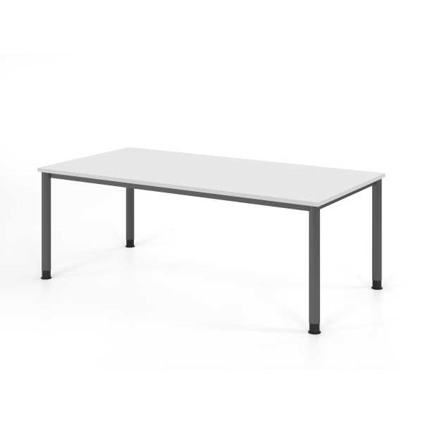 4032062310854 - Schreibtisch VHS manuell höhenverstellbar 81cm (H) 200x100cm (BxT) Weiß   graphit 4032062310854 Hammerbacher